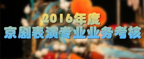 操逼视频黄片国家京剧院2016年度京剧表演专业业务考...